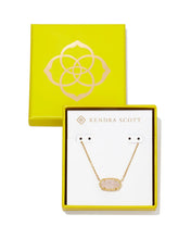 Load image into Gallery viewer, Kendra Scott Boxed Elisa Gold Pendant Necklace in Iridescent Drusy