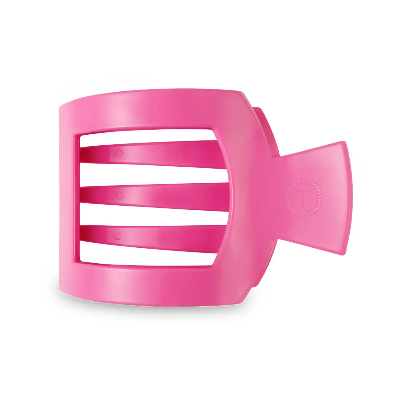 Teleties Small Flat Square Clip in Paradise Pink