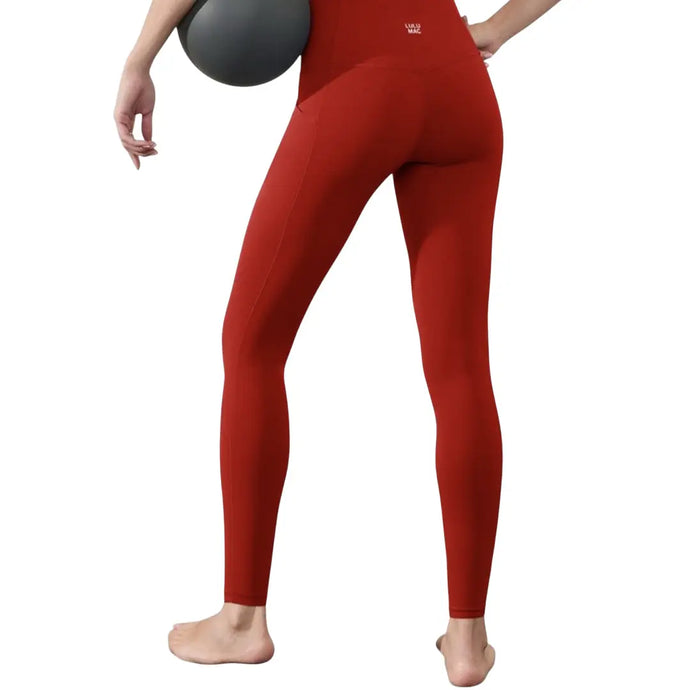 Lulu Mac Solid Leggings in Red