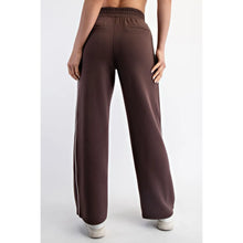 Load image into Gallery viewer, It&#39;s Love Modal Scuba Stripe Piping Pants in Espresso/Cream