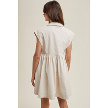 Load image into Gallery viewer, Stay When It&#39;s Tough Collared Sleeveless Mini Dress