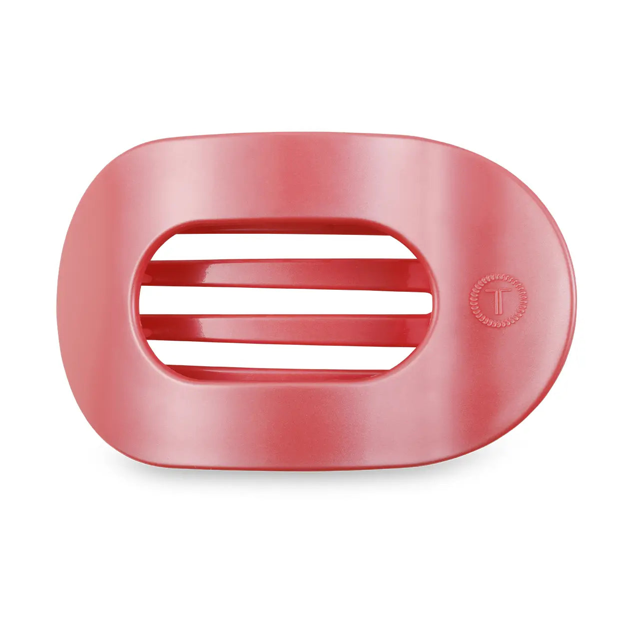 Teleties Small Flat Round Clip Calming Coral