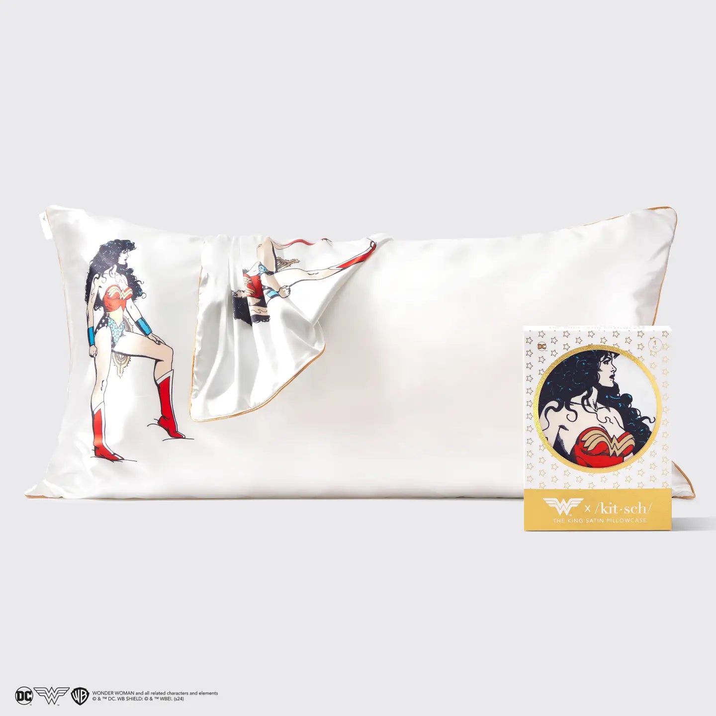 Wonder Woman x Kitsch King Satin Pillowcase Believe in Wonder