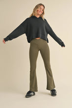 Load image into Gallery viewer, Lost My Mind Scuba Oversized Crop Hoodie in Black