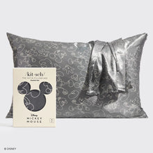 Load image into Gallery viewer, Kitsch &amp; Mickey and Minnie Mickey Magic Standard Satin Pillowcase