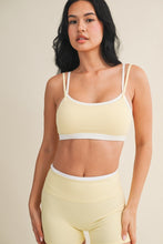 Load image into Gallery viewer, Seeing Double Layered Sports Bra in Lemon