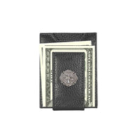 Maltese Cross Leather Slim Wallet in Pebble Black