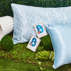 Kitsch x Bridgerton King Satin Pillowcase Toile De Blue