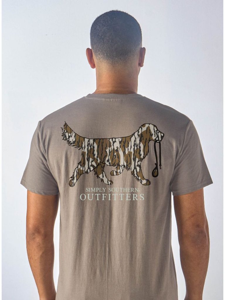 Simply Southern Men's Tree Camo Dog SS Tee