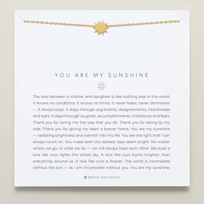 Bryan Anthonys You Are My Sunshine Necklace