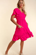 Load image into Gallery viewer, Adventure of a Lifetime Smocked Dress Hot Pink
