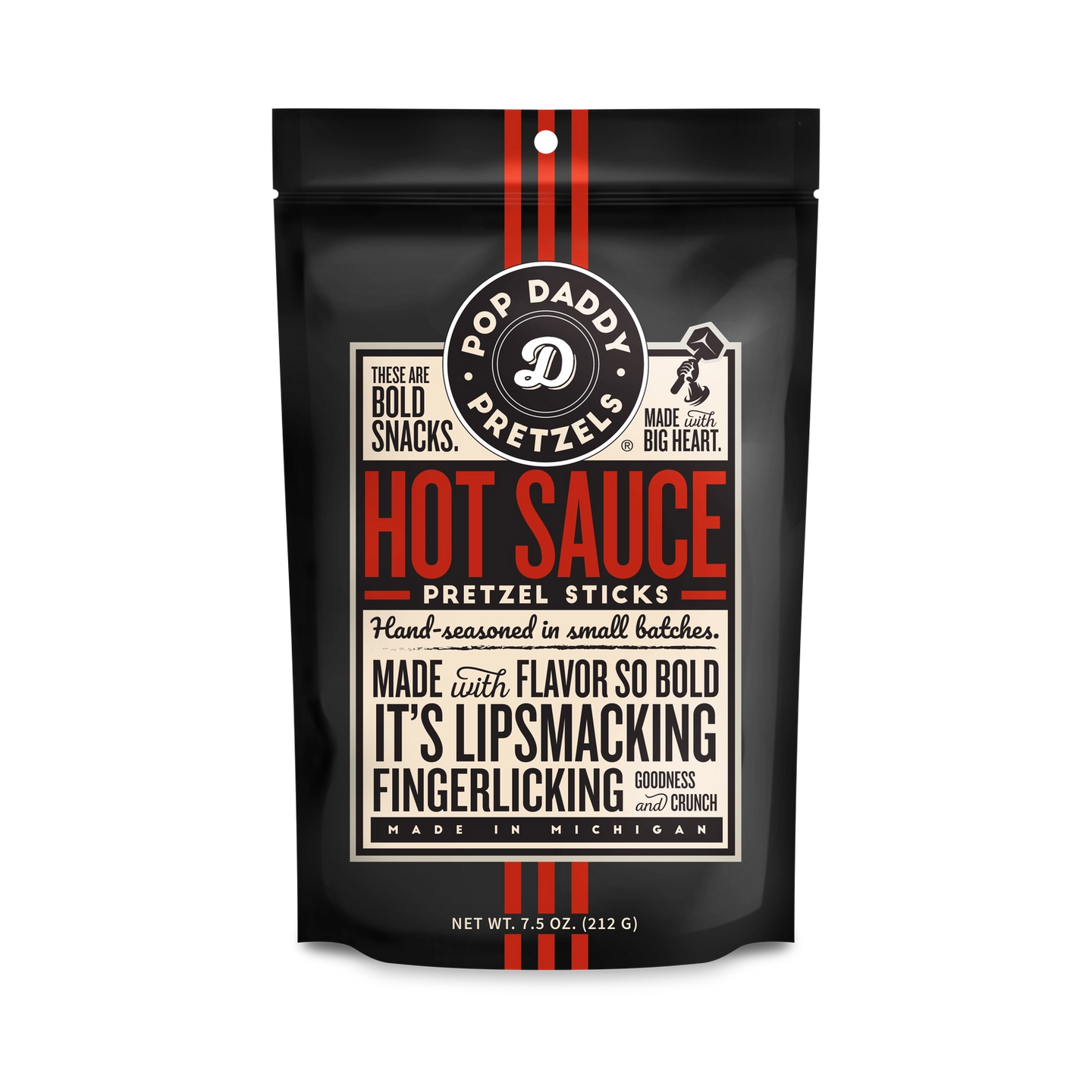 Pop Daddy Hot Sauce Seasoned Pretzels 7.5oz