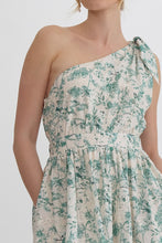 Load image into Gallery viewer, Nothing But Love One Shoulder Midi Dress Green