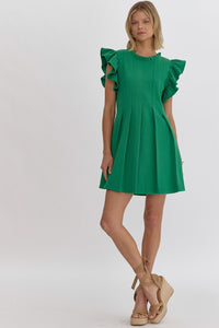 All the Small Things Textured Pleated Dress