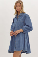 Load image into Gallery viewer, Come on Home Long Sleeve Denim Dress