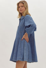 Load image into Gallery viewer, Come on Home Long Sleeve Denim Dress