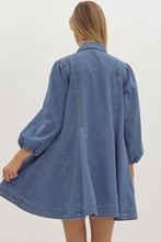 Load image into Gallery viewer, Come on Home Long Sleeve Denim Dress