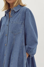 Load image into Gallery viewer, Come on Home Long Sleeve Denim Dress