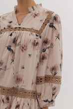 Load image into Gallery viewer, Till the World Ends 3/4 Sleeve Floral Dress