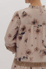 Load image into Gallery viewer, Till the World Ends 3/4 Sleeve Floral Dress