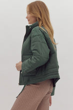 Load image into Gallery viewer, Nice for What Quilted Zip Up Jacket in Slate Green