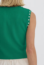 Load image into Gallery viewer, Head &amp; Heart Pearl Embellished Top Green