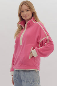 Sweet but Psycho Fleece Half Zip Pullover