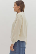 Load image into Gallery viewer, Happy Mistake Crop Quarter Zip Pullover