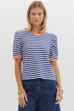 Load image into Gallery viewer, Happy As Can Be Striped Top in Blue