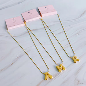 Balloon Letter Gold Initial Necklace