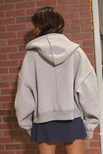 Load image into Gallery viewer, Forever Yours Contrast Seaming Hooded Zip-Up