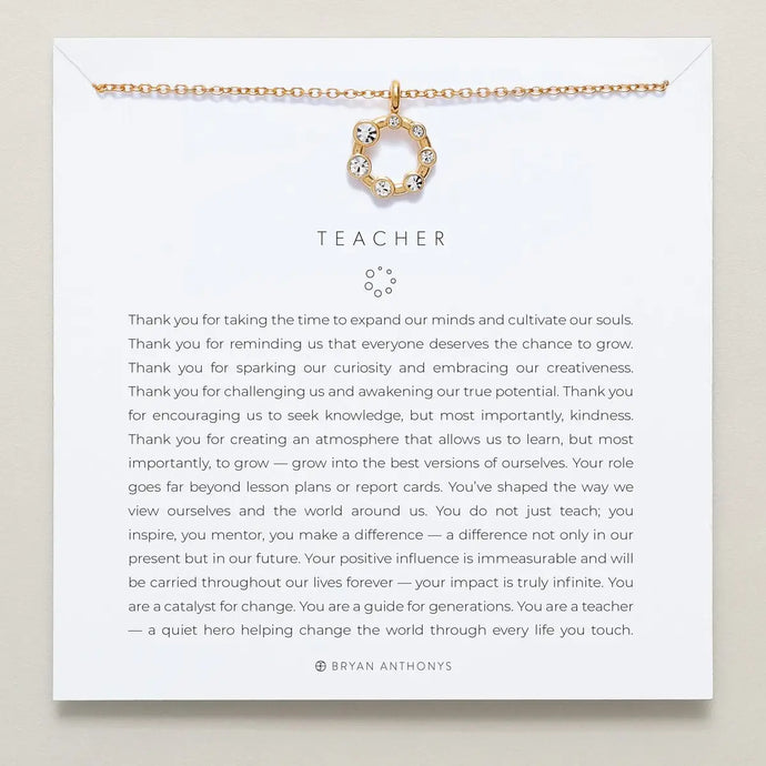Bryan Anthonys Teacher Necklace