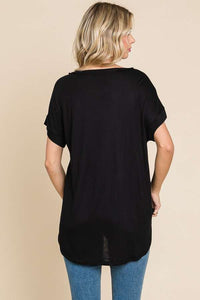 A Few Good Stories Exposed Seam Top Black