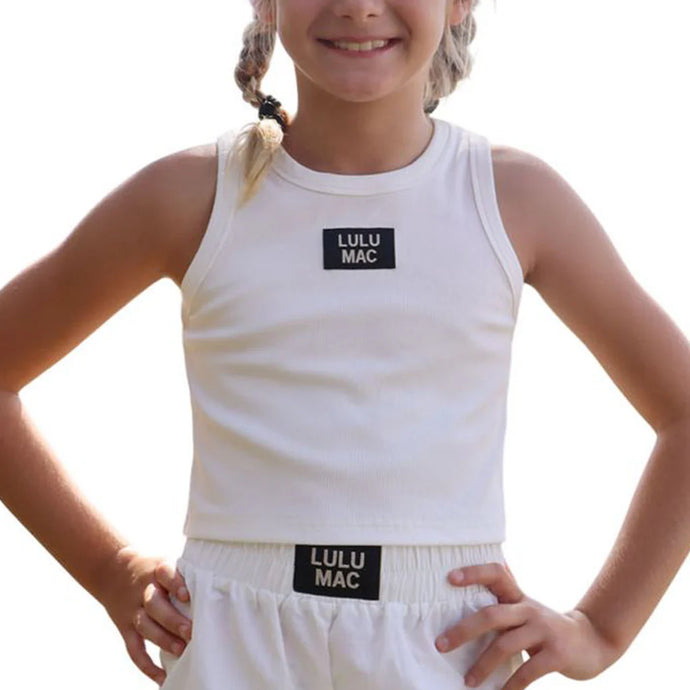 Lulu Mac Youth Solid Tank in White