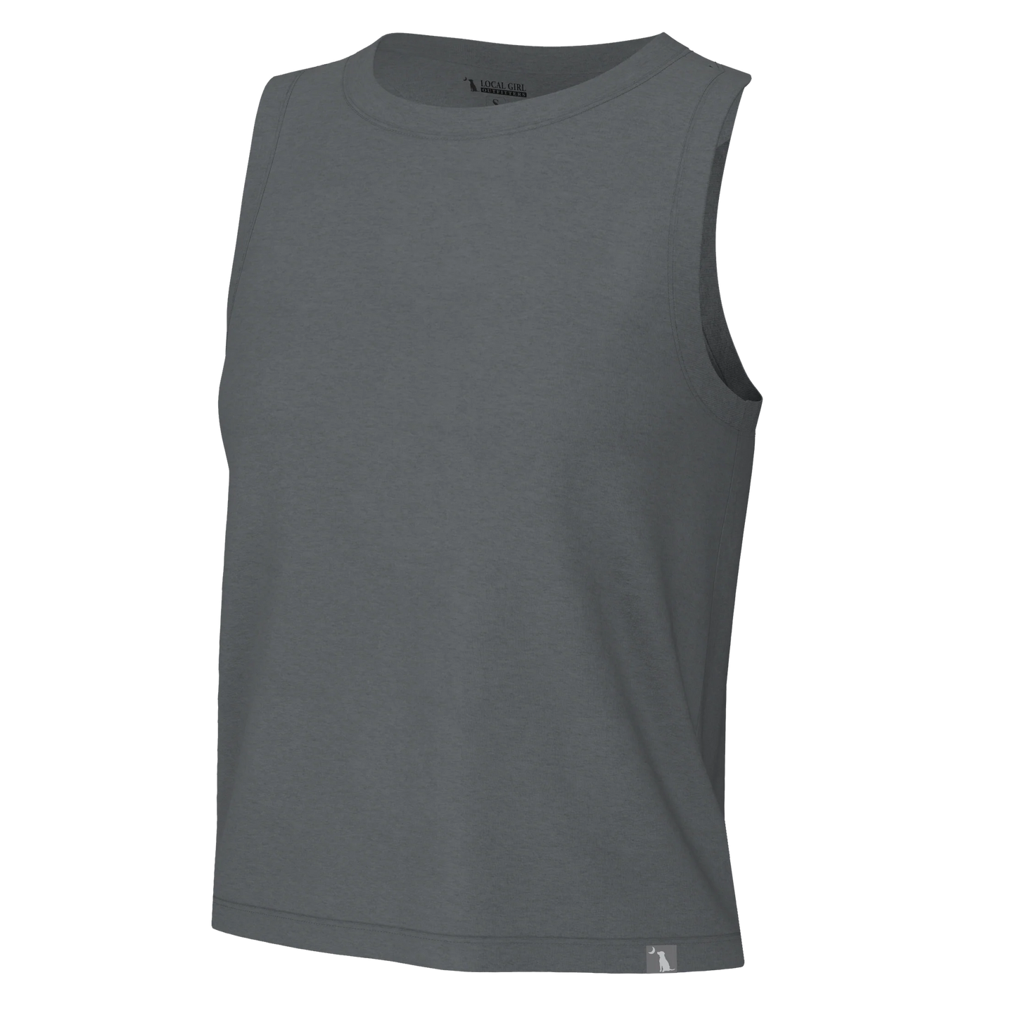 Local Girl Muscle Tank in Graphite