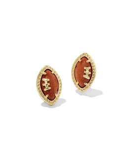 Kendra Scott Football Gold Stud Earrings