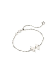 Kendra Scott Silver Blair Bow Bracelet in Iridescent Drusy