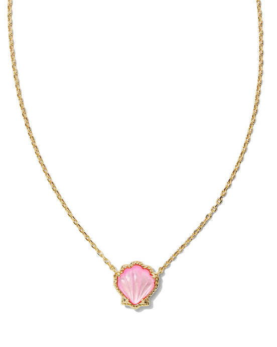 Kendra Scott Brynne Gold Shell Necklace in Blush MOP