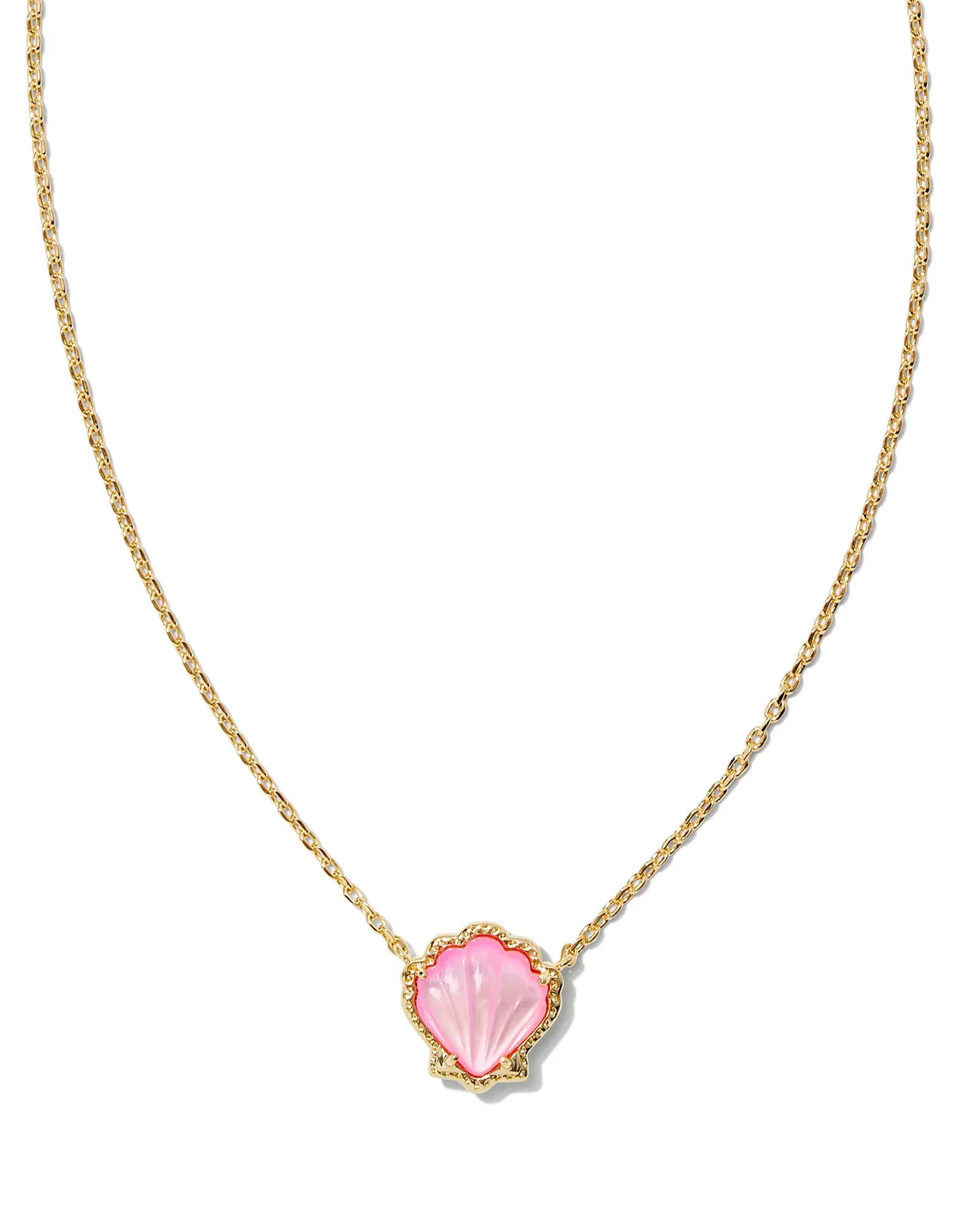 Kendra Scott Brynne Gold Shell Necklace in Blush MOP