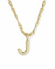 Kendra Scott Bubble Letter Necklace in Gold-J