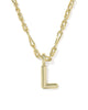Kendra Scott Bubble Letter Necklace in Gold-L