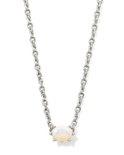 Load image into Gallery viewer, Kendra Scott Silver Cailin Pendant Necklace in Champagne Opal