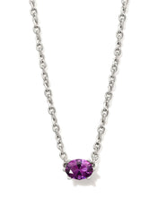 Load image into Gallery viewer, Kendra Scott Silver Cailin Pendant Necklace in Purple Crystal