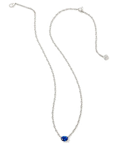 Kendra Scott Silver Cailin Pendant Necklace in Blue Crystal