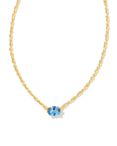 Kendra Scott Gold Cailin Pendant Necklace in Blue Violet Crystal