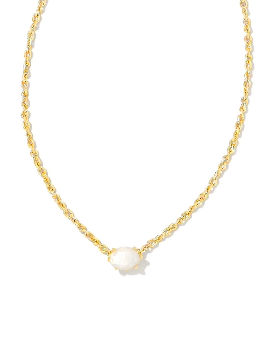 Kendra Scott Gold Cailin Pendant Necklace in Ivory MOP