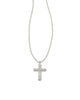 Kendra Scott Cross Crystal Necklace in Silver White Crystal