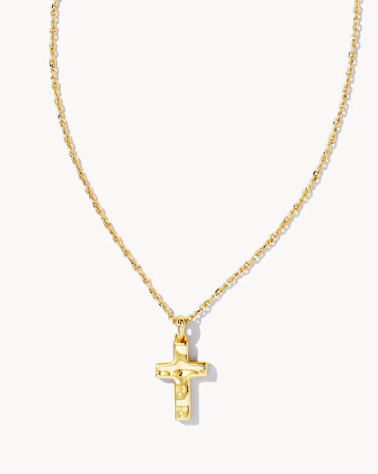 Kendra Scott Cross Pendent Necklace in Gold Metal