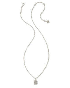 Kendra Scott Silver Crystal Letter Pendant Necklace