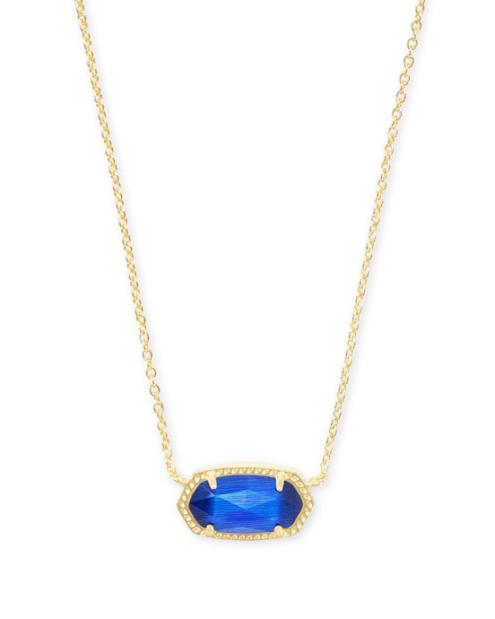 Kendra Scott Elisa Gold Necklace in Cobalt Cats Eye